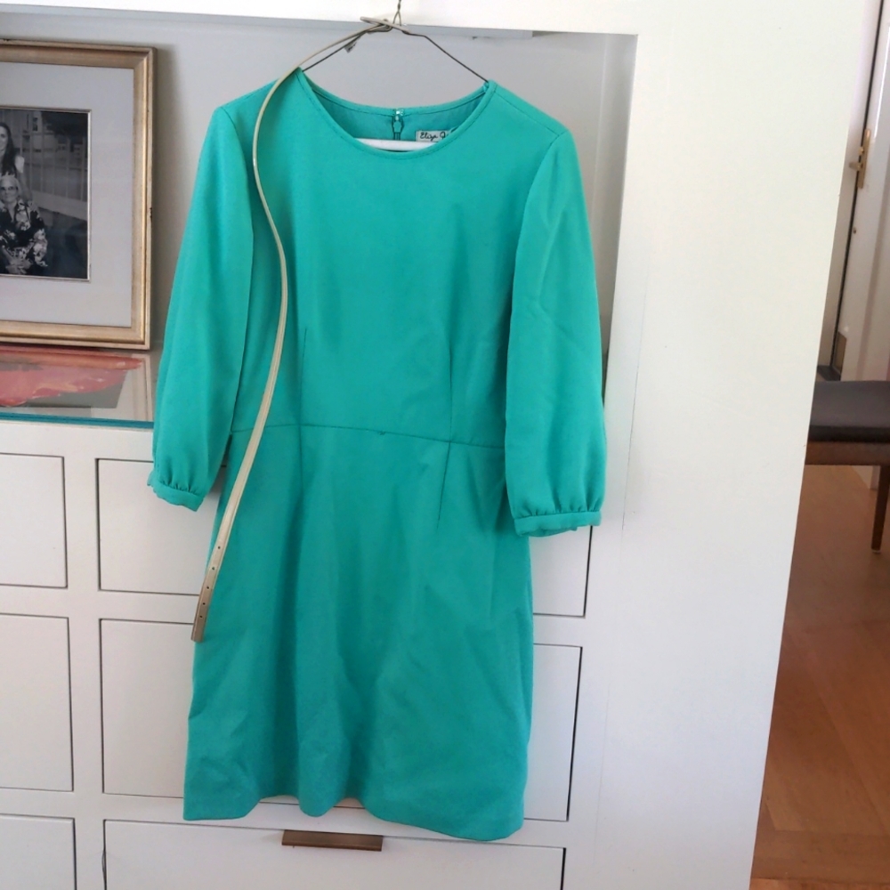Eliza J turquoise green midi dress